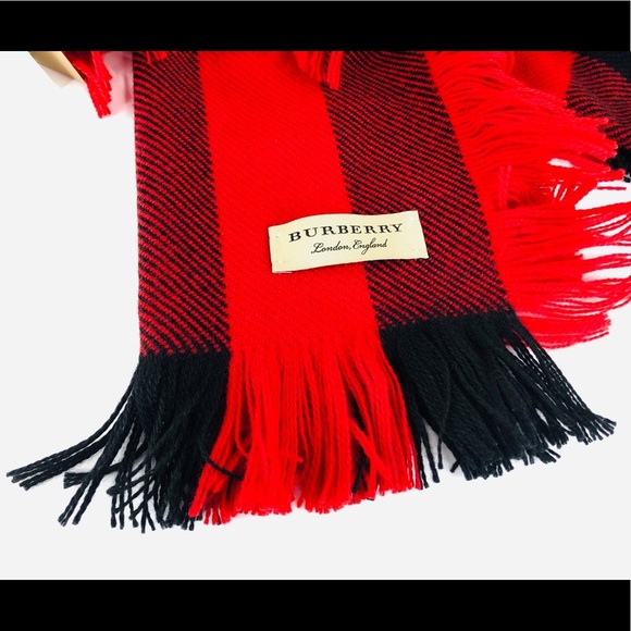 Burberry Unisex Half Mega Fashion Fringe Scarf - Picture 9 of 12